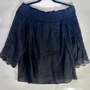 Chico's Charcoal Smocked Top